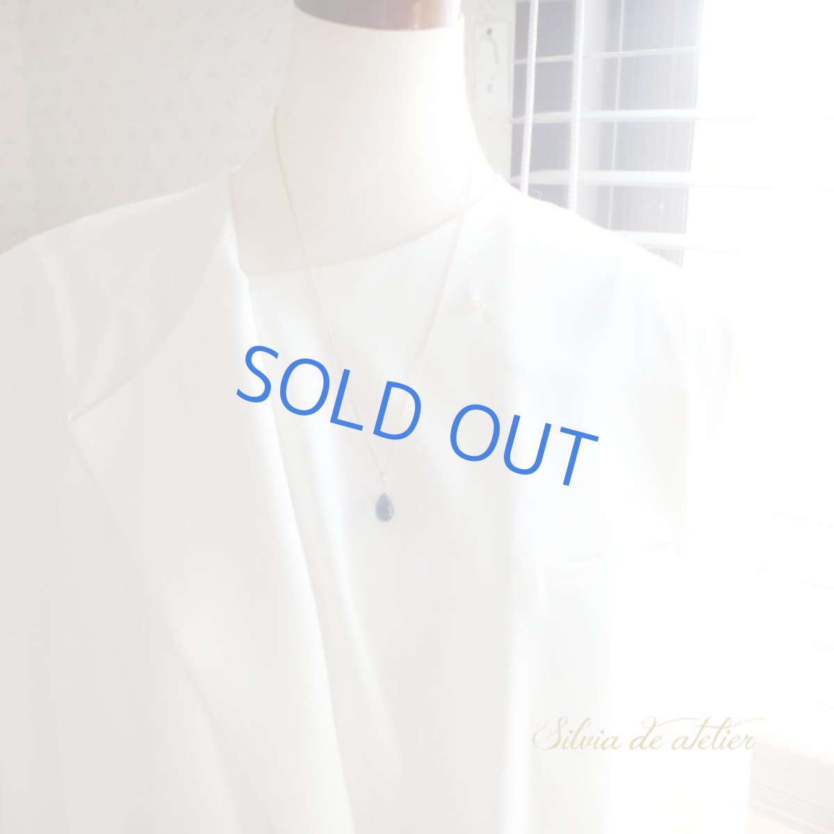 画像7: ＜残り1・訳あり＞　大粒　AAA　ロンドンブルートパーズ　ドロップ　約５０cm14kgfネックレス　 (7)