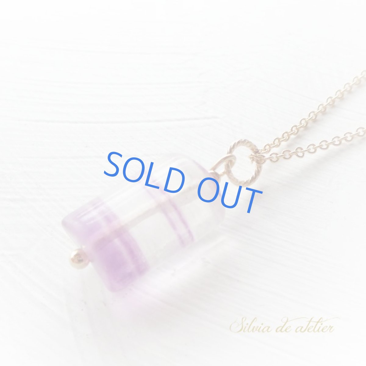 画像6: １点もの　グラデーション　パープル　フローライト　約50cm　14kgfネックレス　 (6)