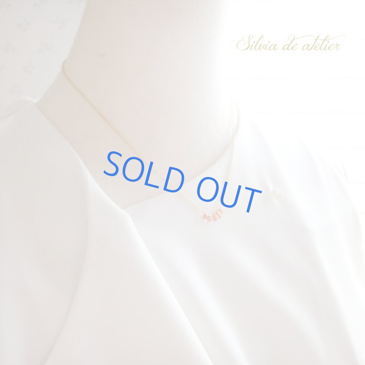 画像6: １点もの　オレンジA　宝石質サファイア　ラインドロップ　14kgfネックレス　 (6)