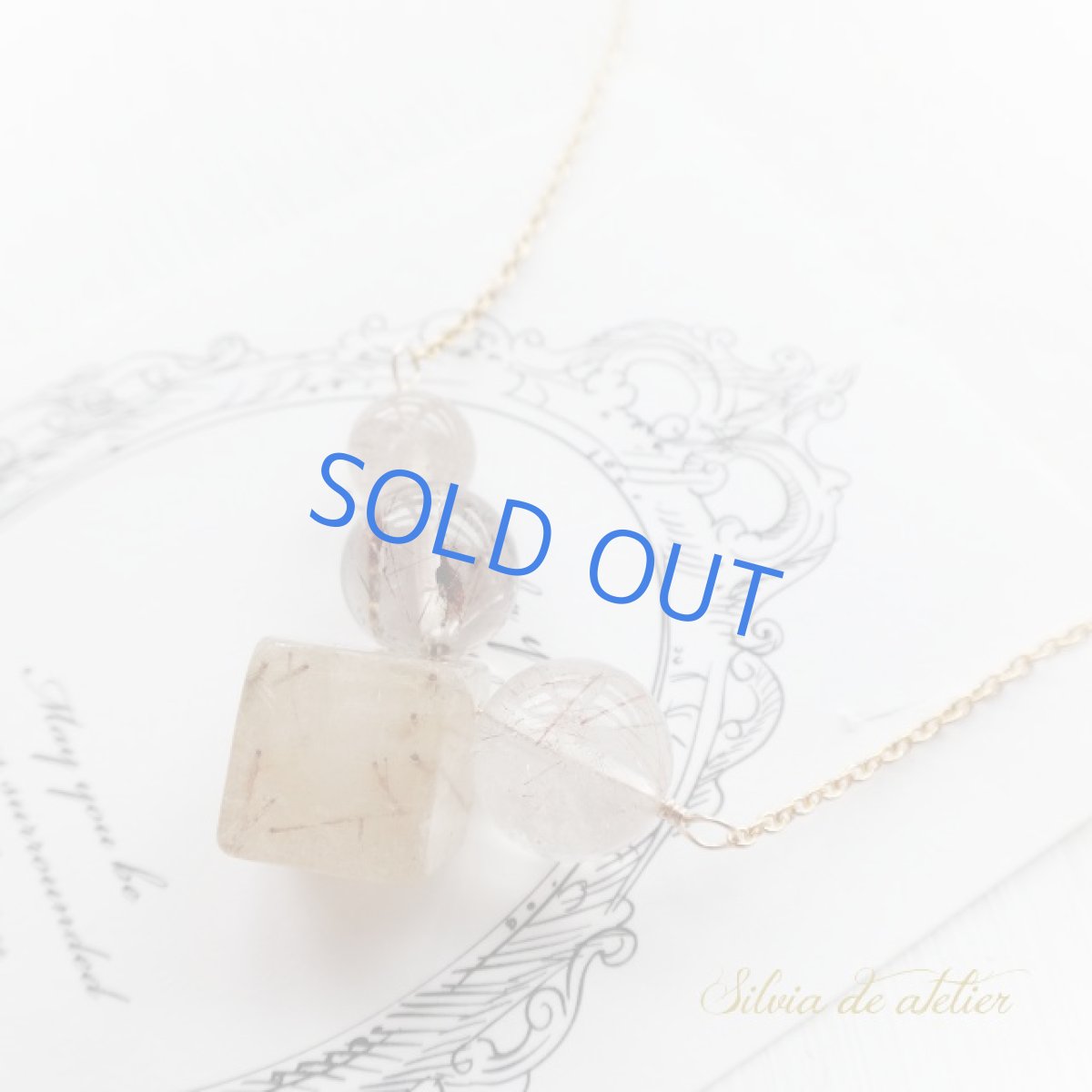 画像3: １点もの　ブラウンルチル　クォーツ　14kgfネックレス約50cm　 (3)