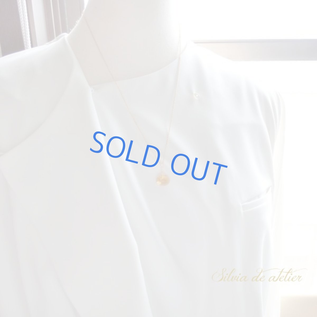 画像7: １点もの　ゴールデンシトリン　コンケーブカット　14kgfネックレス (7)