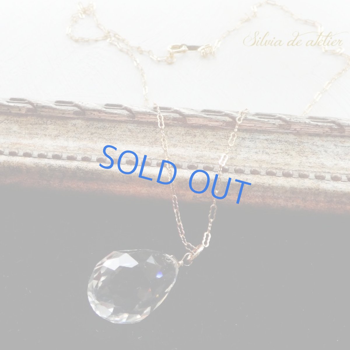 画像3:  １点もの　ガネーシュヒマール産ヒマラヤ水晶　超大粒　ドロップ　ウェーブチェーン14kgfネックレス (3)