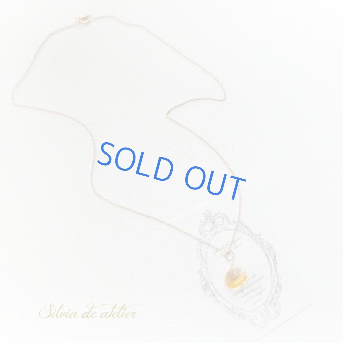 画像3: １点もの　ゴールデンシトリン　コンケーブカット　14kgfネックレス (3)