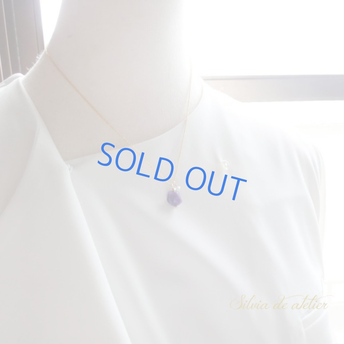 画像6: １点もの　チャロアイト　大粒タンブル　＆　NYハーキマー　14kgfネックレス (6)