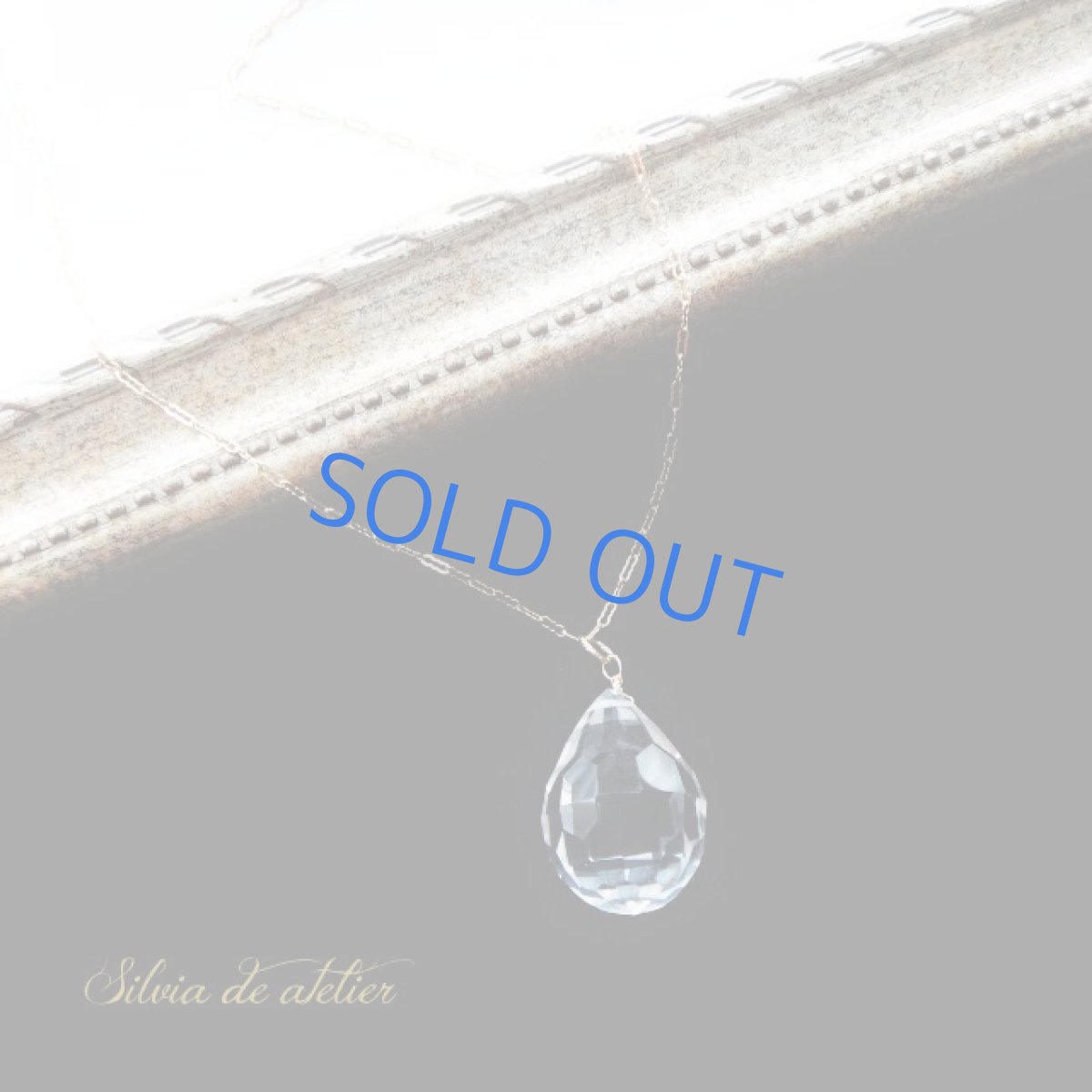 画像3:  １点もの　ガネーシュヒマール産ヒマラヤ水晶　超大粒　ドロップ　ウェーブチェーン14kgfネックレス (3)