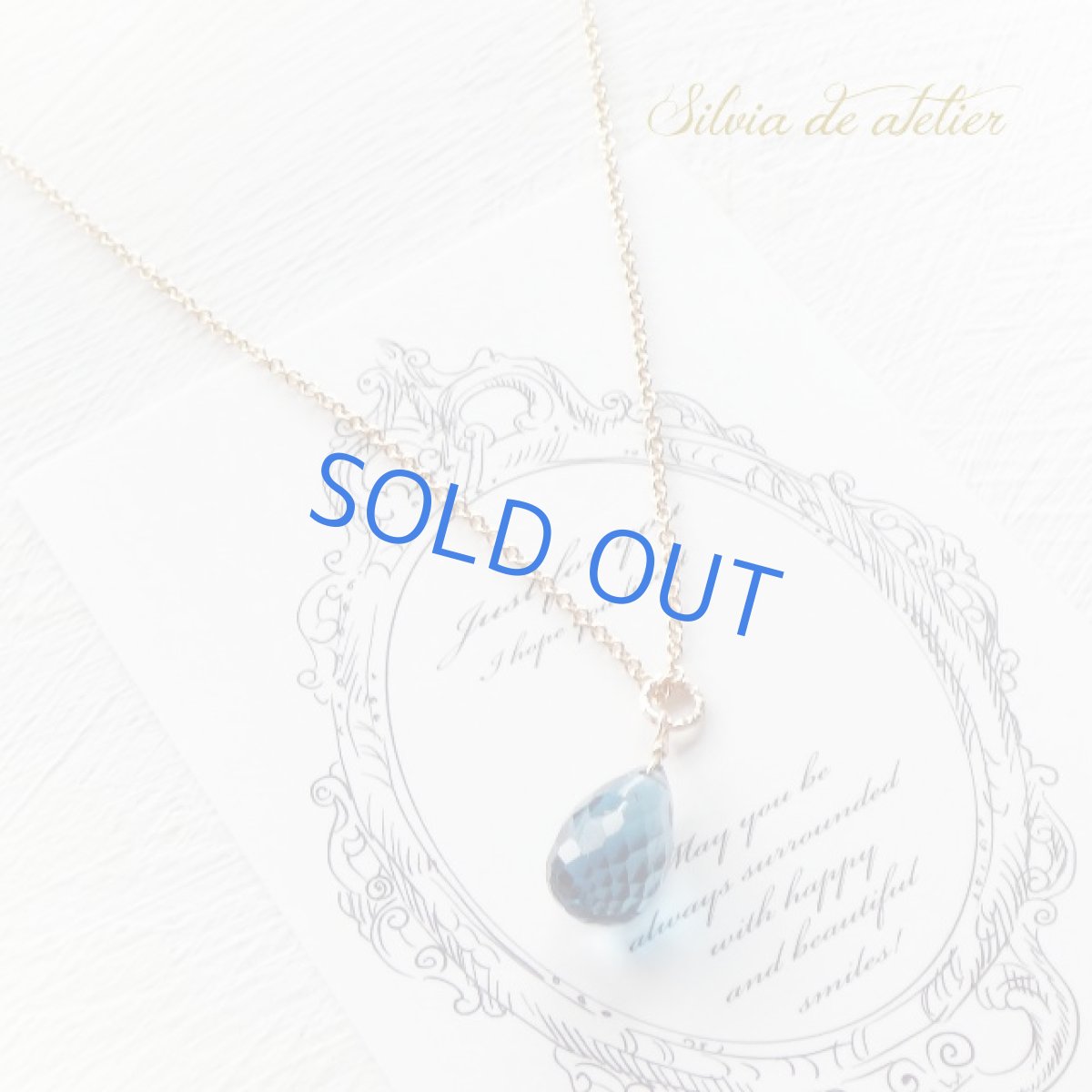 画像6: ４Aランク！M~Lサイズ　ロンドンブルートパーズ　ブリオレットドロップ　一粒　サージカルステンレスネックレス (6)