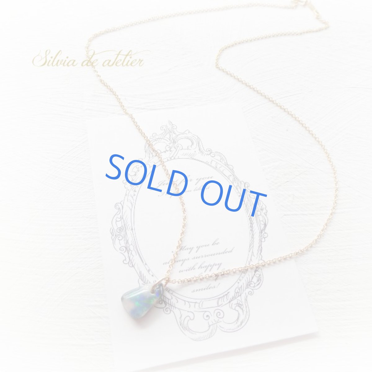 画像5: <グリーン遊色マーブル＞１点もの　オーストラリア産　ブラック　オパール　タブレット　14kgfネックレス (5)