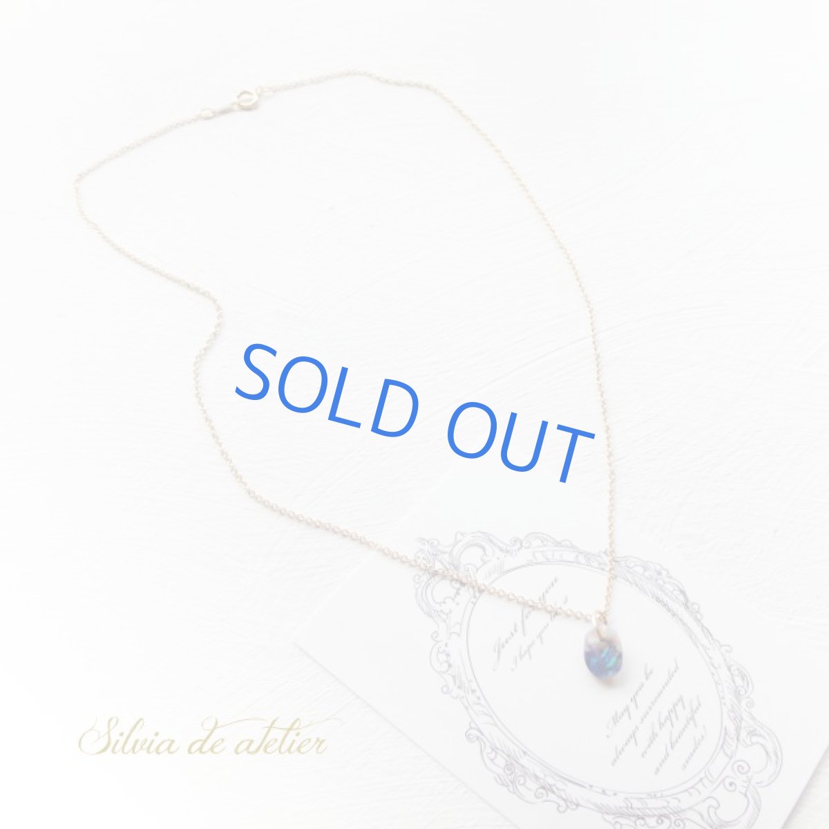 画像3: <ブルーグリーン遊色＞１点もの　オーストラリア産　ブラック　オパール　タブレット　14kgfネックレス (3)