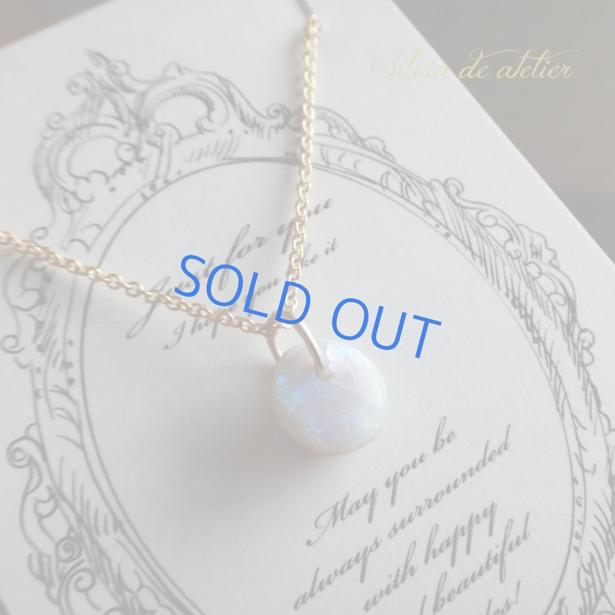 画像3: <訳あり・ライトグレー＞１点もの　オーストラリア産　ブラック　オパール　タブレット　14kgfネックレス (3)