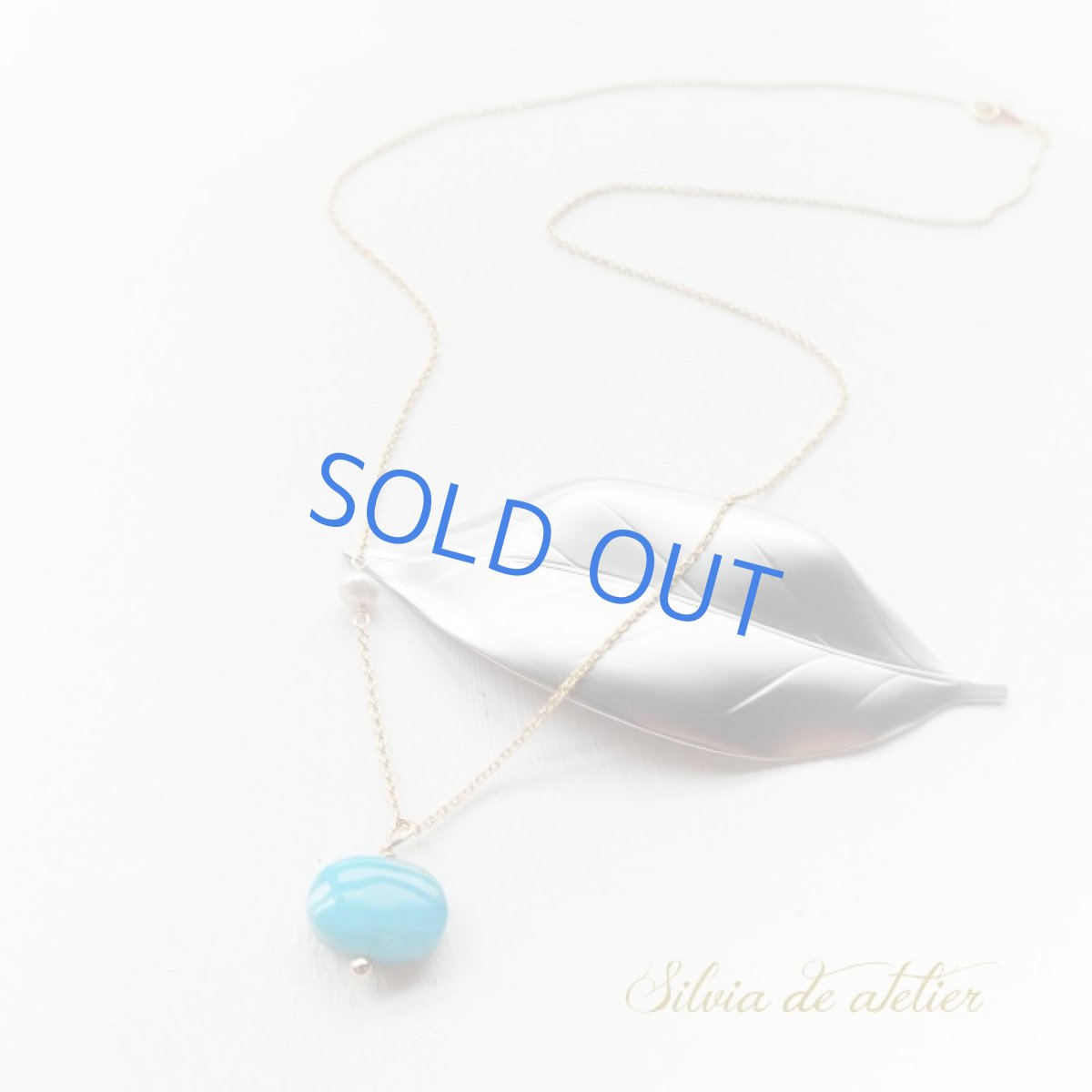 画像5: <各１点もの・残り1＞　オーストラリア産　ブルー　オパール　横型オーバル　14kgfネックレス (5)