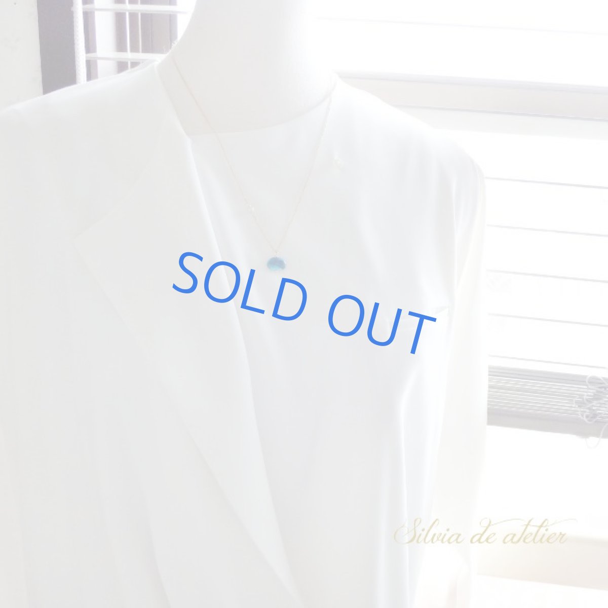 画像9: <各１点もの・残り1＞　オーストラリア産　ブルー　オパール　横型オーバル　14kgfネックレス (9)