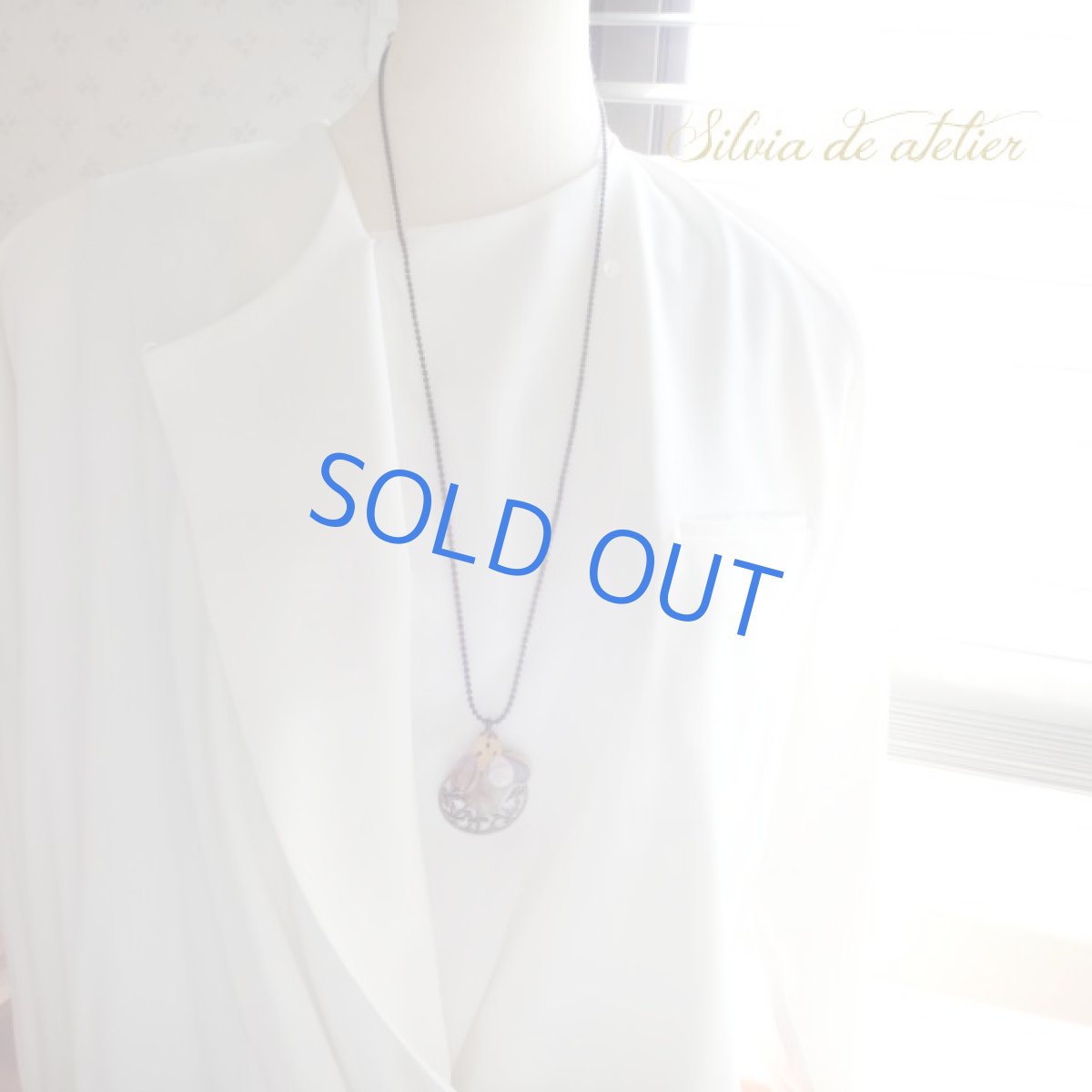 画像6:  アンティークゴールドチャーム　アメトリン他タンブル　ロングネックレス　 (6)