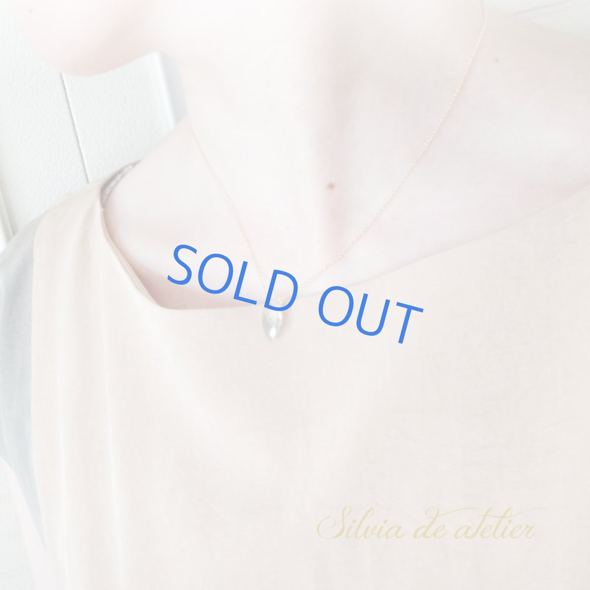 画像2: 宝石質ミントグリーン　フローライト　マーキスジェムカット　大粒　14kgfネックレス (2)