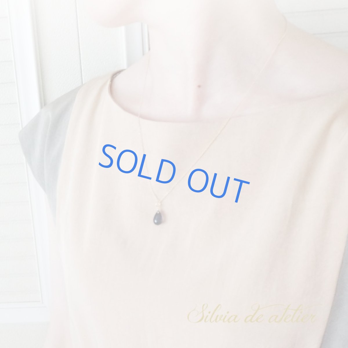 画像2: ＜残り1・訳あり＞　大粒　AAA　ロンドンブルートパーズ　ドロップ　約５０cm14kgfネックレス　 (2)