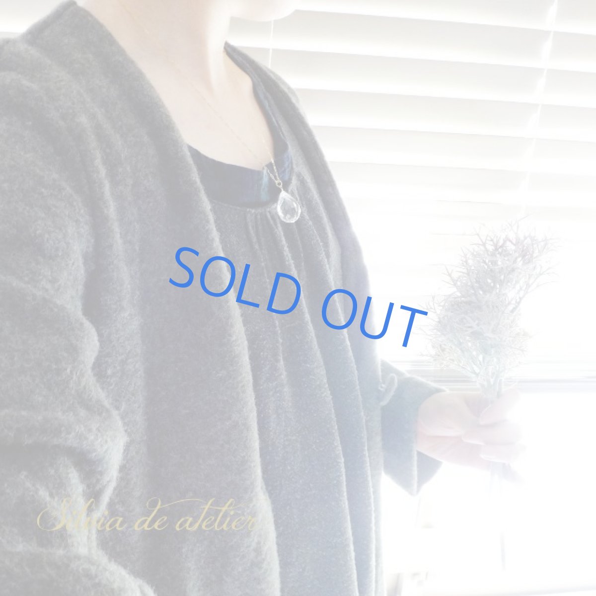 画像7:  １点もの　ガネーシュヒマール産ヒマラヤ水晶　超大粒　ドロップ　ウェーブチェーン14kgfネックレス (7)