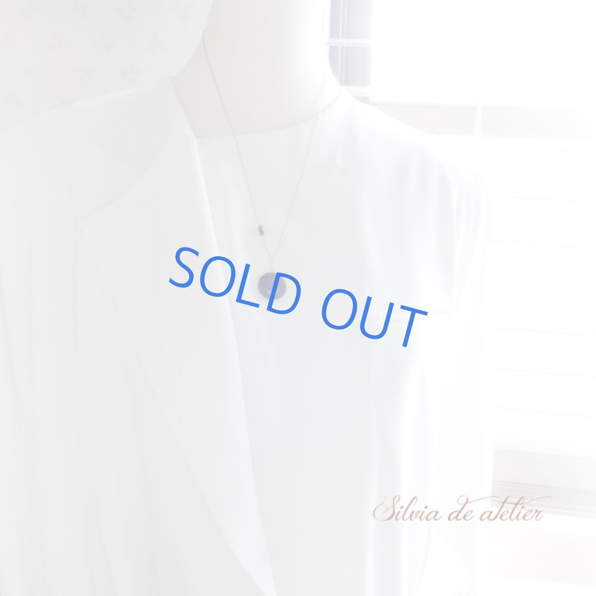 画像6: 【残り1】ブラックルチルトルマリン インクォーツ 超大粒サイズ サークルディスク ロング ネックレス (6)