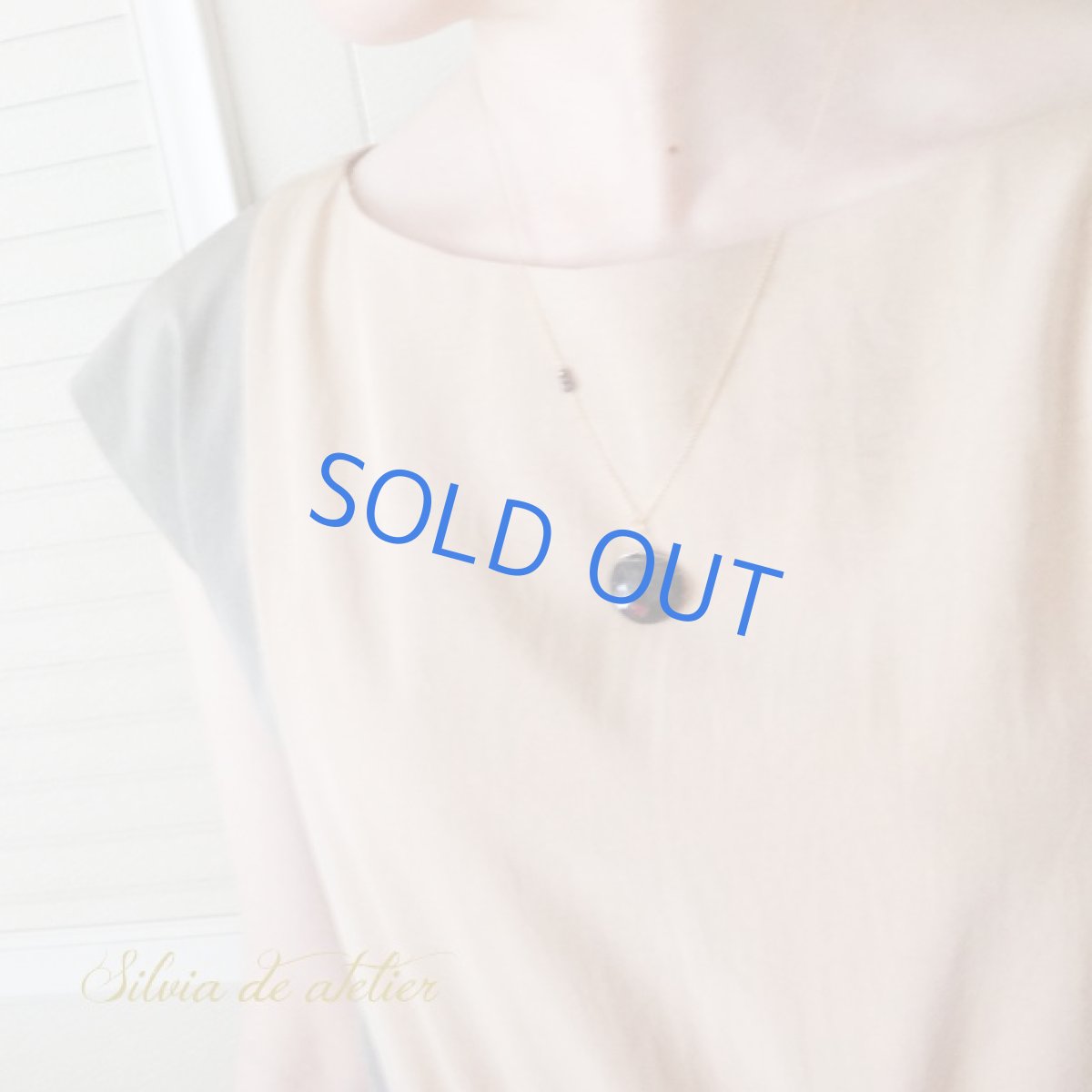 画像7: 【残り1】ブラックルチルトルマリン インクォーツ 超大粒サイズ サークルディスク ロング ネックレス (7)