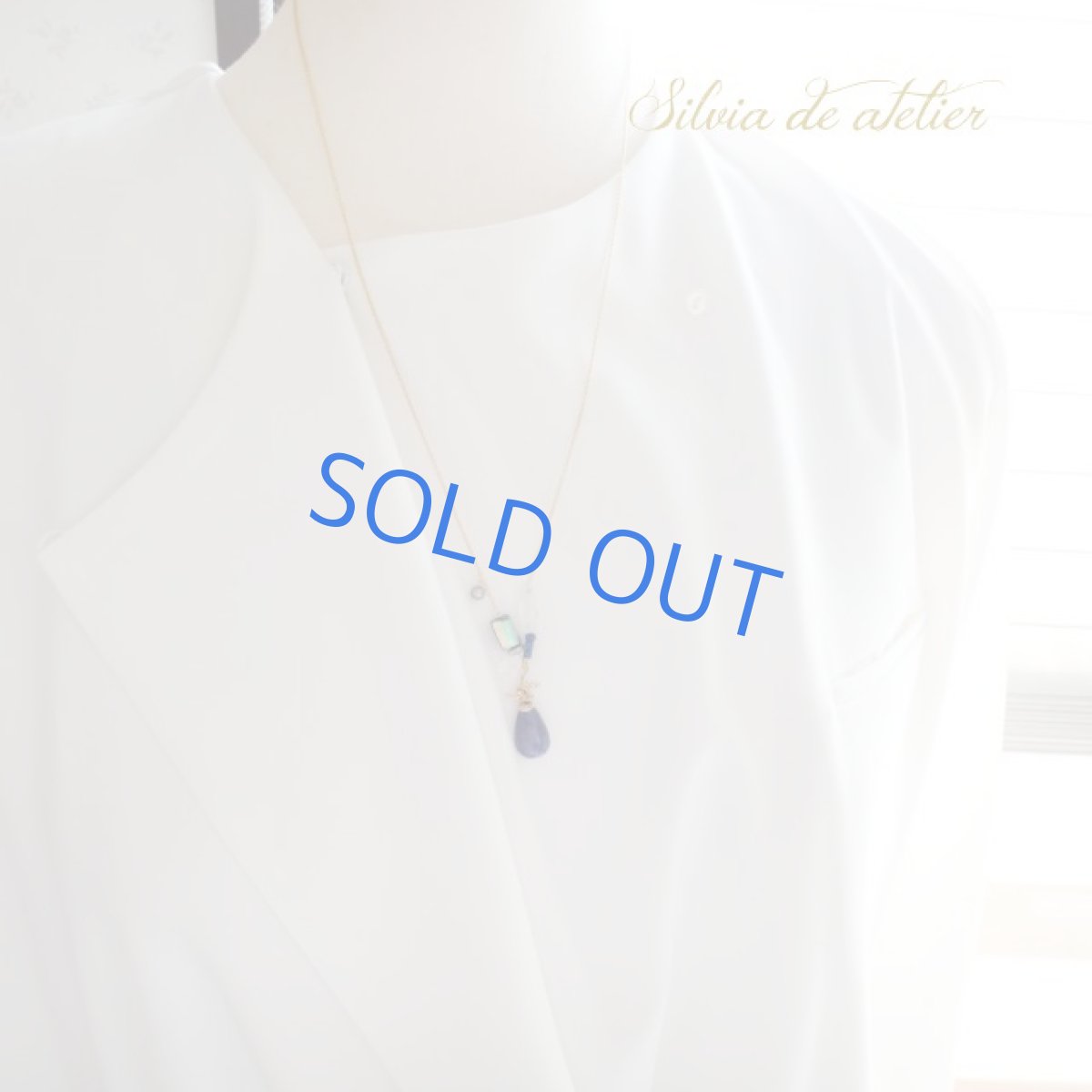 画像6: ＜1点もの＞チベット産モスカイヤナイト　ペアシェイプ　エスニックデザイン　14kgf　ロング　ネックレス (6)