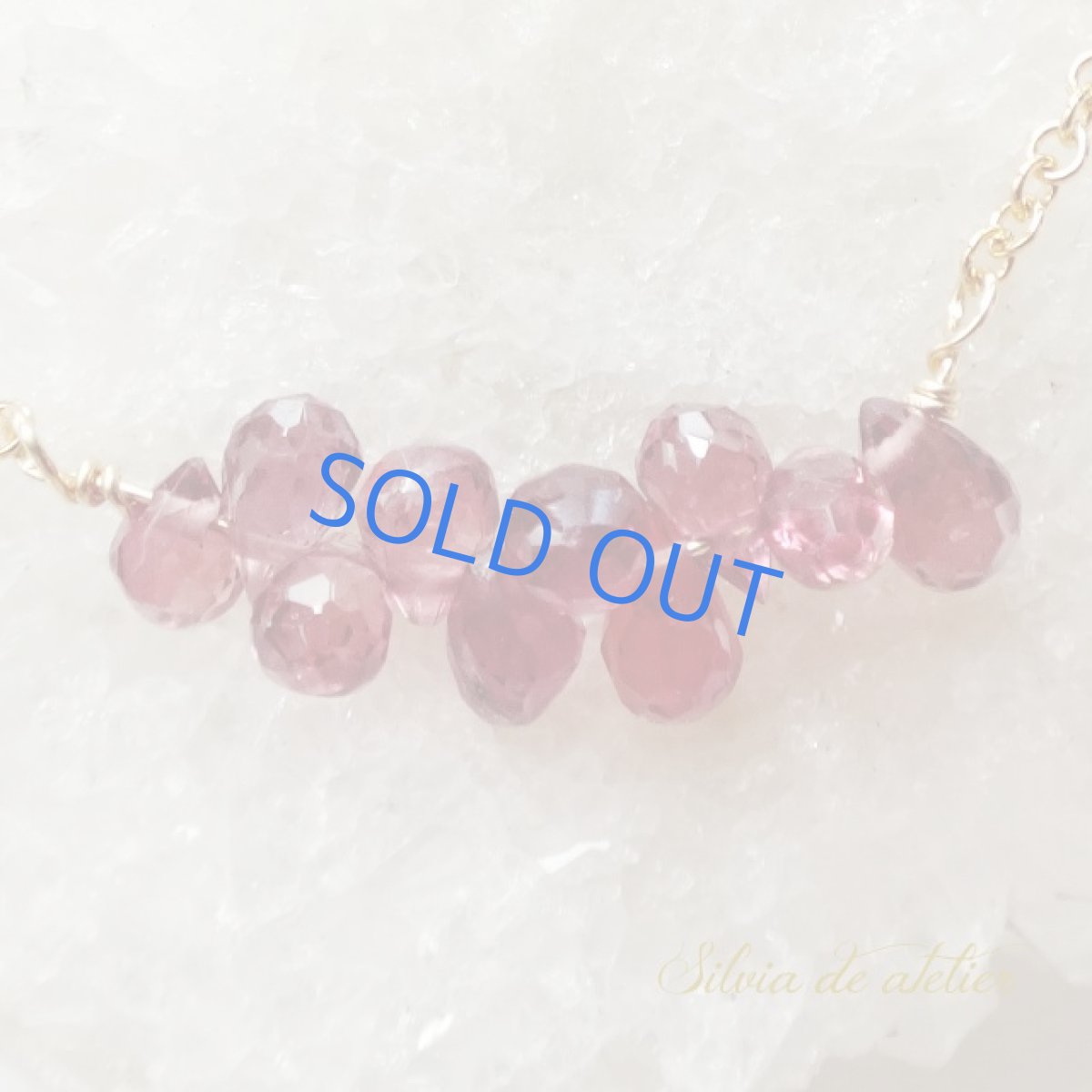 画像5: 半額SALE　残り３　AAA宝石質　レッドサファイア（パパラチアサファイア）　10粒ライン　サージカルステンレスネックレス (5)