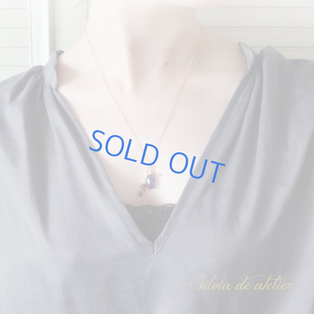 画像7: ＜1点もの＞大粒アイオライト　エスニッククリスタル　ダブルチャーム　約50cm14kgfネックレス (7)