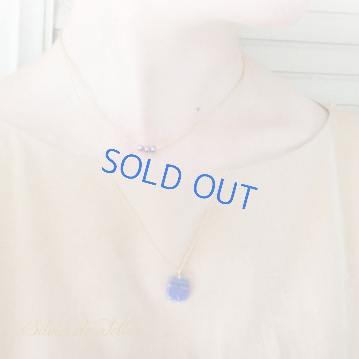 画像6: ＜限定数のみ＞ラピスラズリ＆淡水パール　2連セット　14kgfネックレス (6)