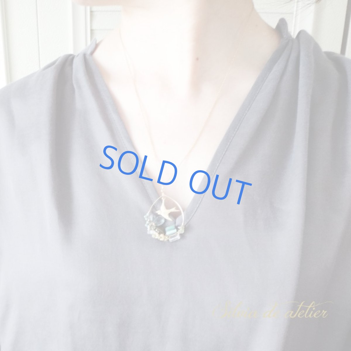 画像6: ＜1点もの＞天然石フレーム　バードケージ　約50cm14kgfネックレス (6)