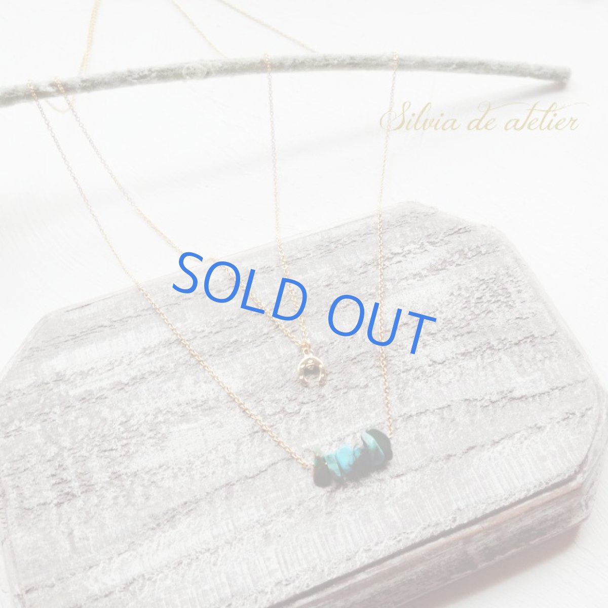 画像3: ＜限定３＞ターコイズ＆ラッキーホースチャーム　2連セット　14kgfネックレス (3)