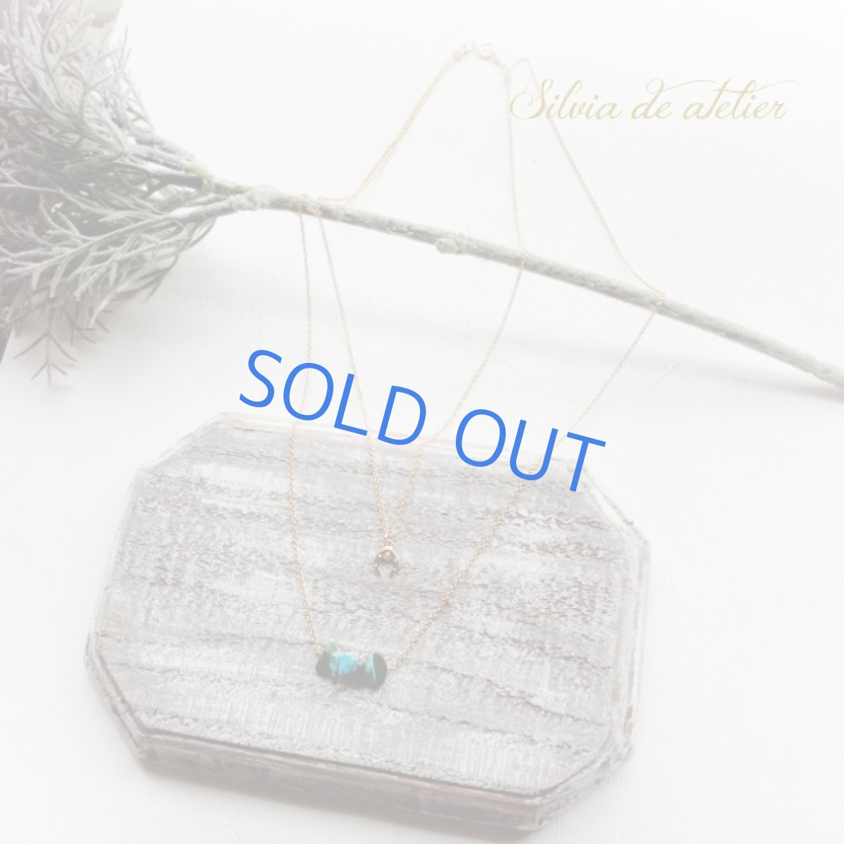 画像2: ＜限定３＞ターコイズ＆ラッキーホースチャーム　2連セット　14kgfネックレス (2)