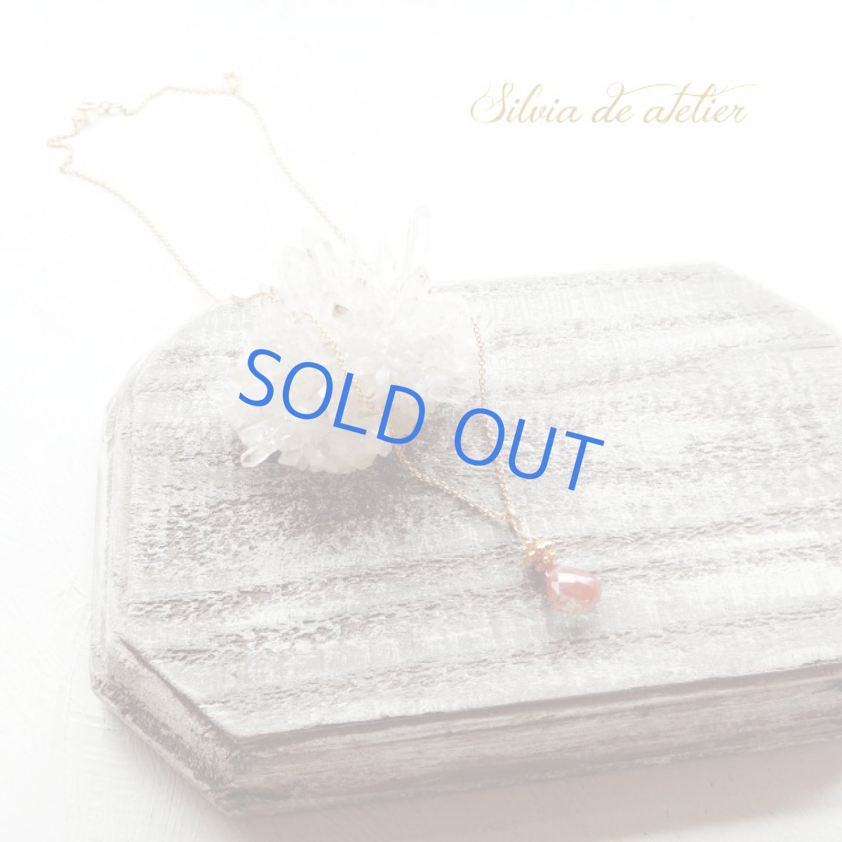 画像7: 半額SALE【ラスト１】チベット産　アンデシン　ＡＡＡマロンドロップ　サージカルステンレスネックレス (7)