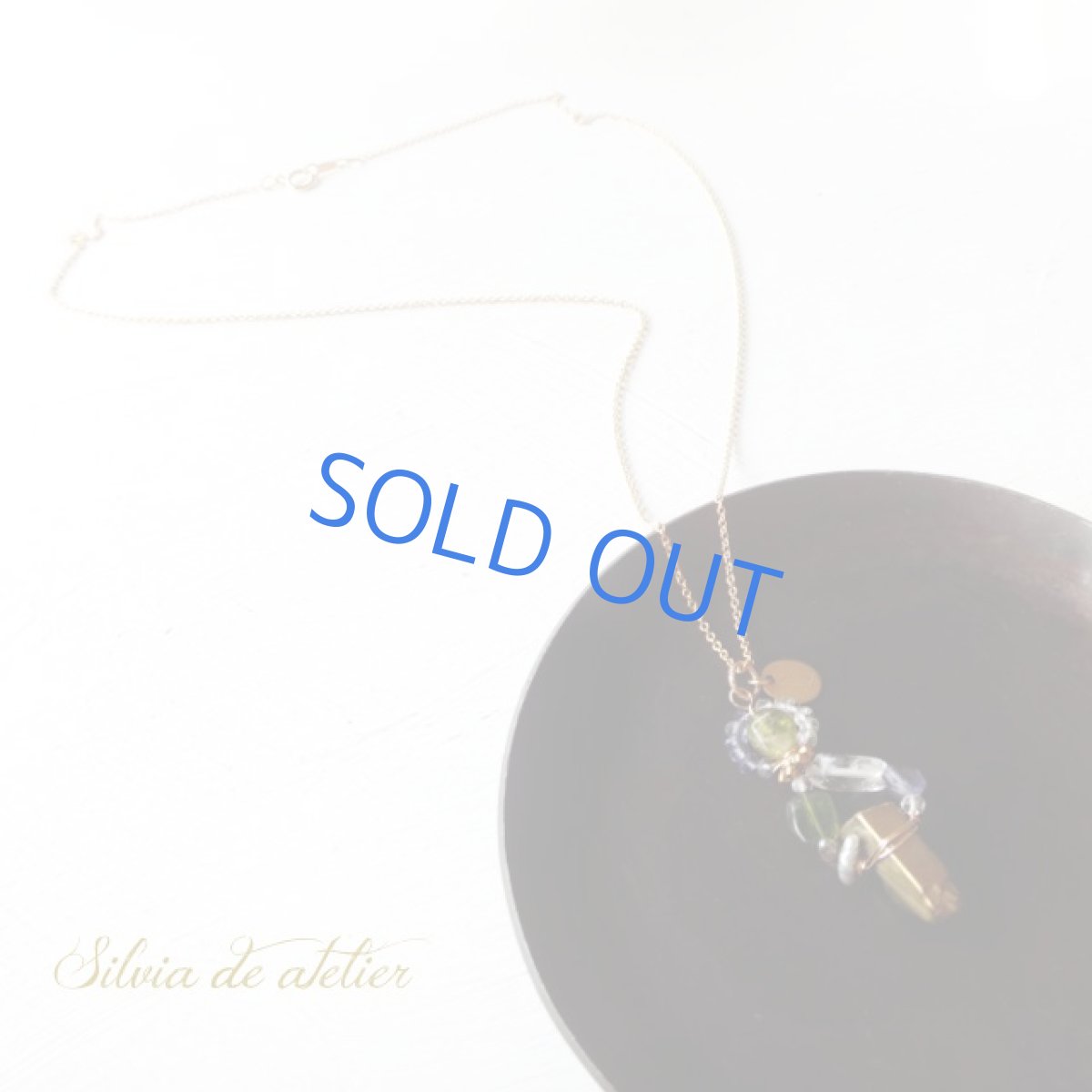 画像3: ＜1点もの＞グリーントルマリン　ゴールドクォーツ　エスニックデザイン　14kgf　ロング　ネックレス (3)