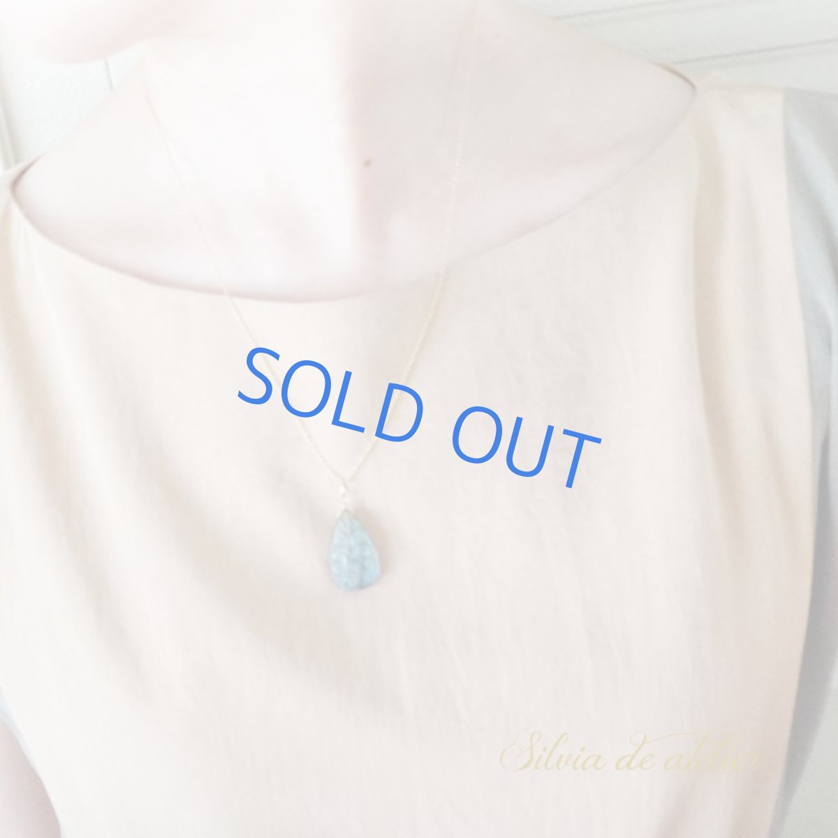 画像10: <残り1>大粒 ラブラドライト カービングフラワー ペアシェイプ 約50cm 14kgfネックレス (10)