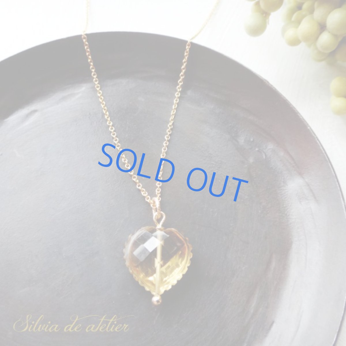 画像4: 【限定1】ゴールデンシトリン 大粒 ハート カービングストーン 約50cm 14kgfネックレス (4)