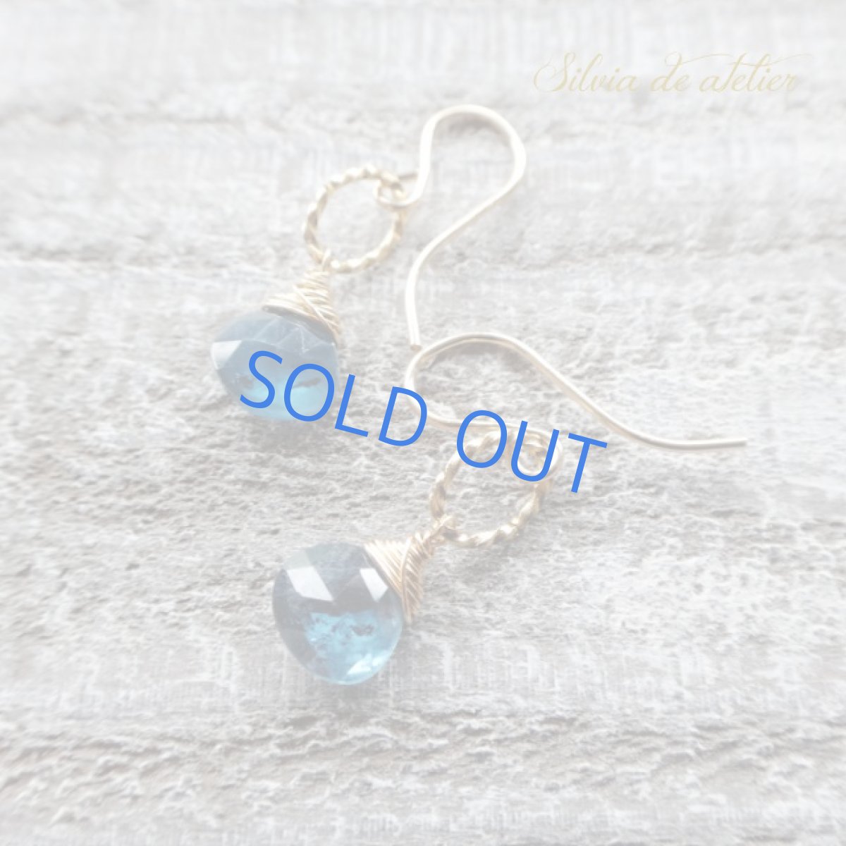 画像5: 【残り1】チベット産カイヤナイト　マロンドロップ　14kgfフックピアス (5)