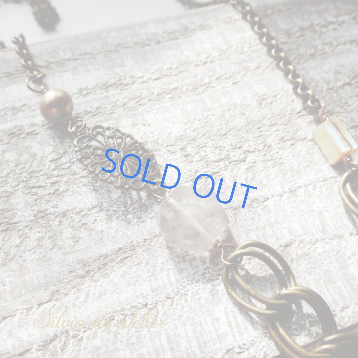 画像3: ＜A>1点もの　琥珀タンブル　エスニック　アンティークゴールド　ネックレス (3)