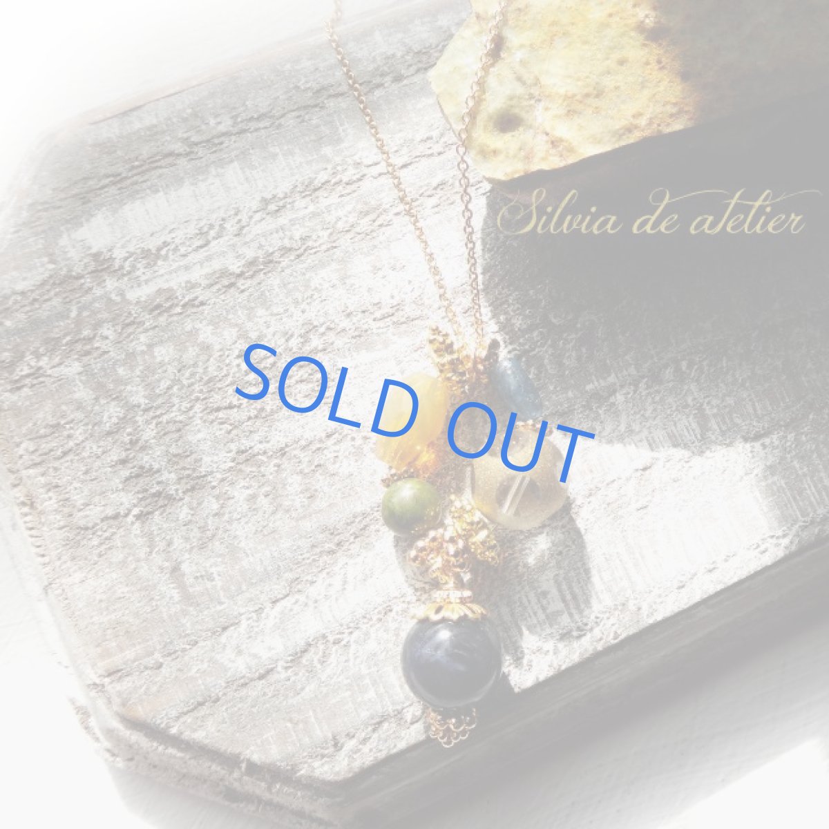 画像3: 1点もの　エスニック　チャーム　ドットガラス　14kgfネックレス (3)