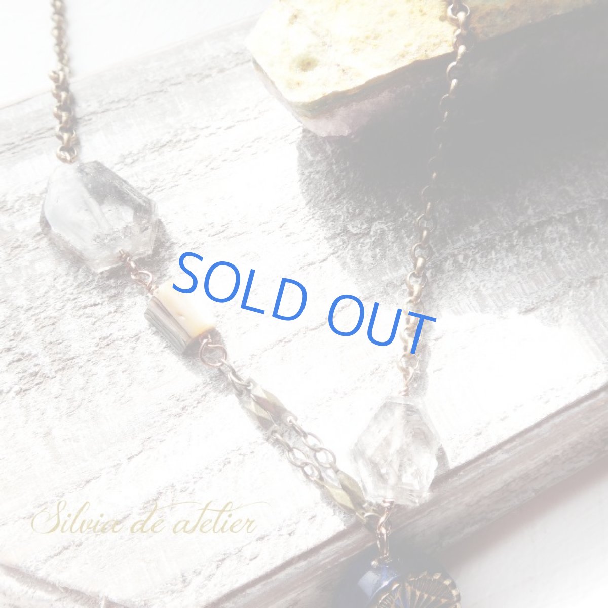 画像5: ＜B>1点もの　琥珀タンブル　エスニック　アンティークゴールド　ネックレス (5)