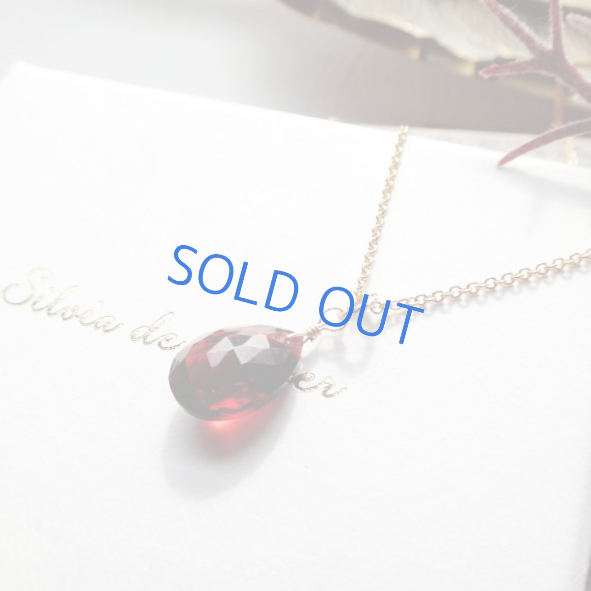 画像3: <残り1＞大粒　モザンビーク産ガーネット　ペアシェイプ　14kgfネックレス (3)