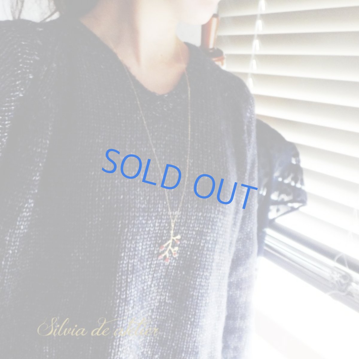 画像8: ガーネット 木の実チャーム 14kgfネックレス約50cm (8)