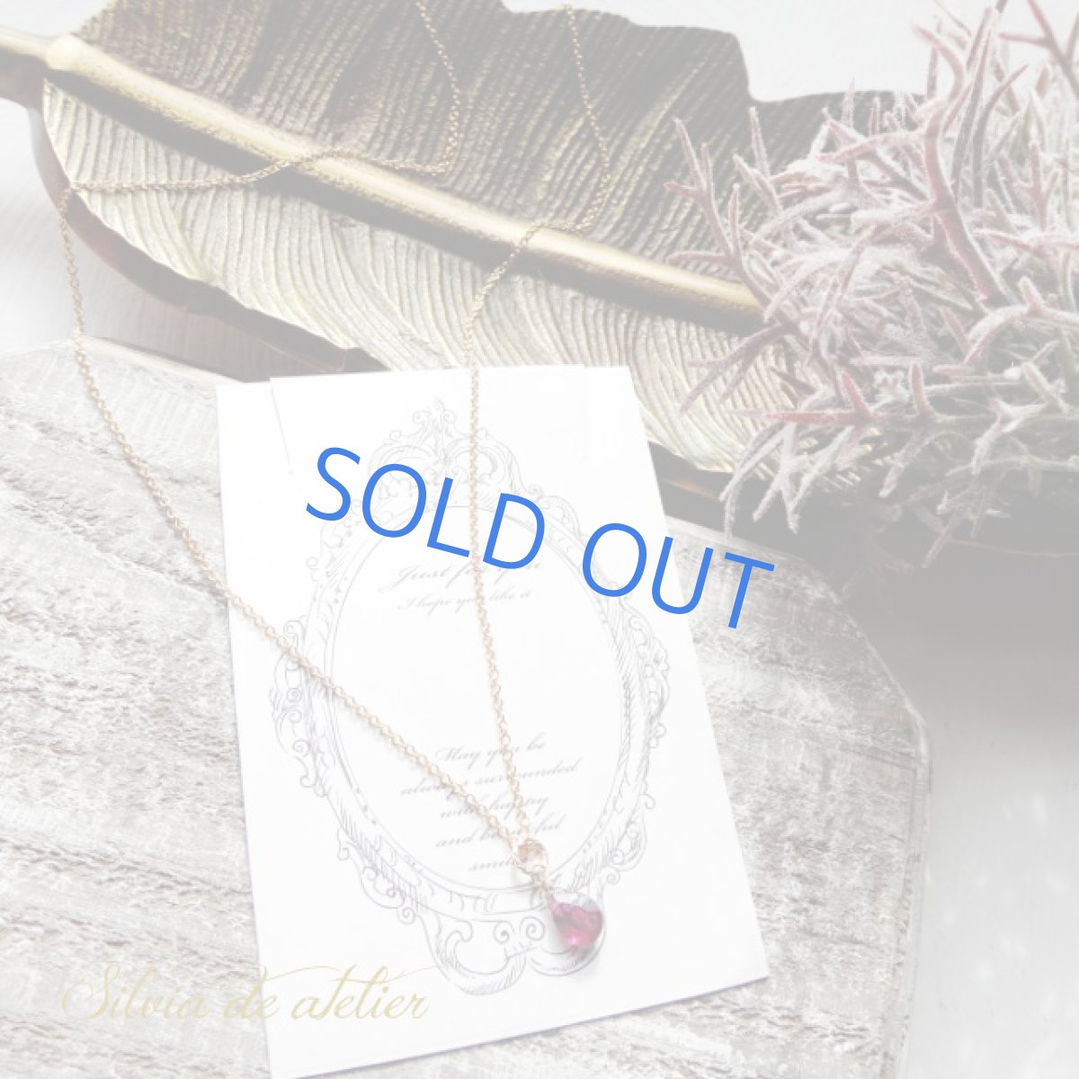 画像4: ミニ　ロードライトガーネット　ペアシェイプ　14kgfネックレス (4)