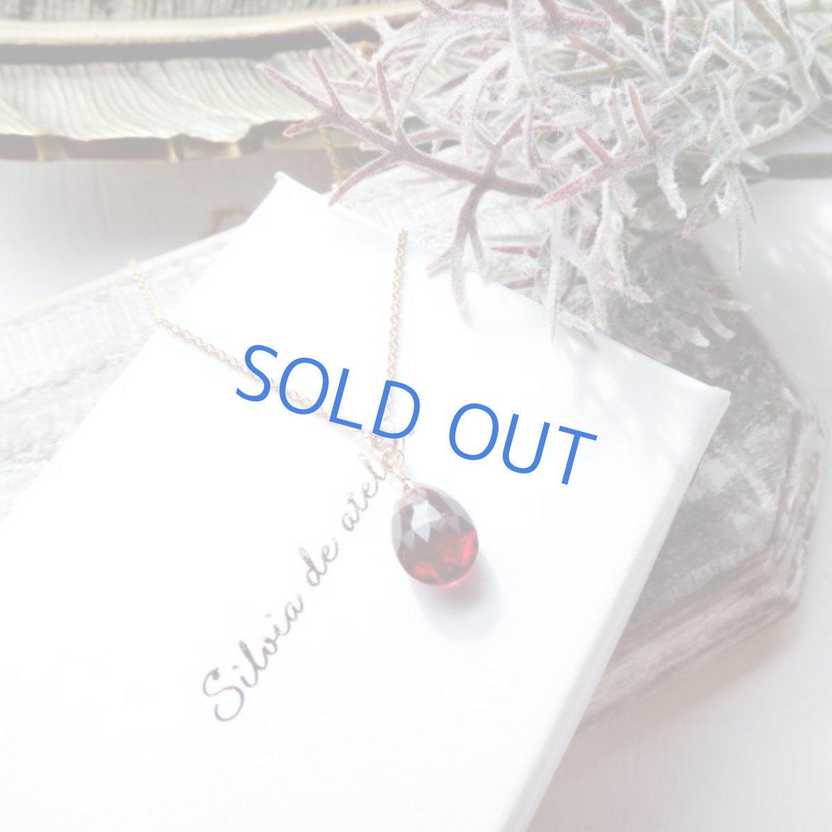 画像6: <残り1＞大粒　モザンビーク産ガーネット　ペアシェイプ　14kgfネックレス (6)