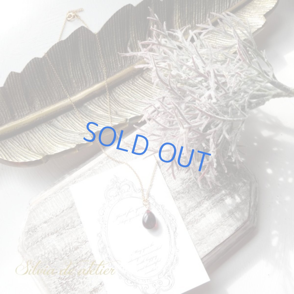 画像4: 大粒　ロードライトガーネット　スムースペアシェイプ　14kgfネックレス (4)