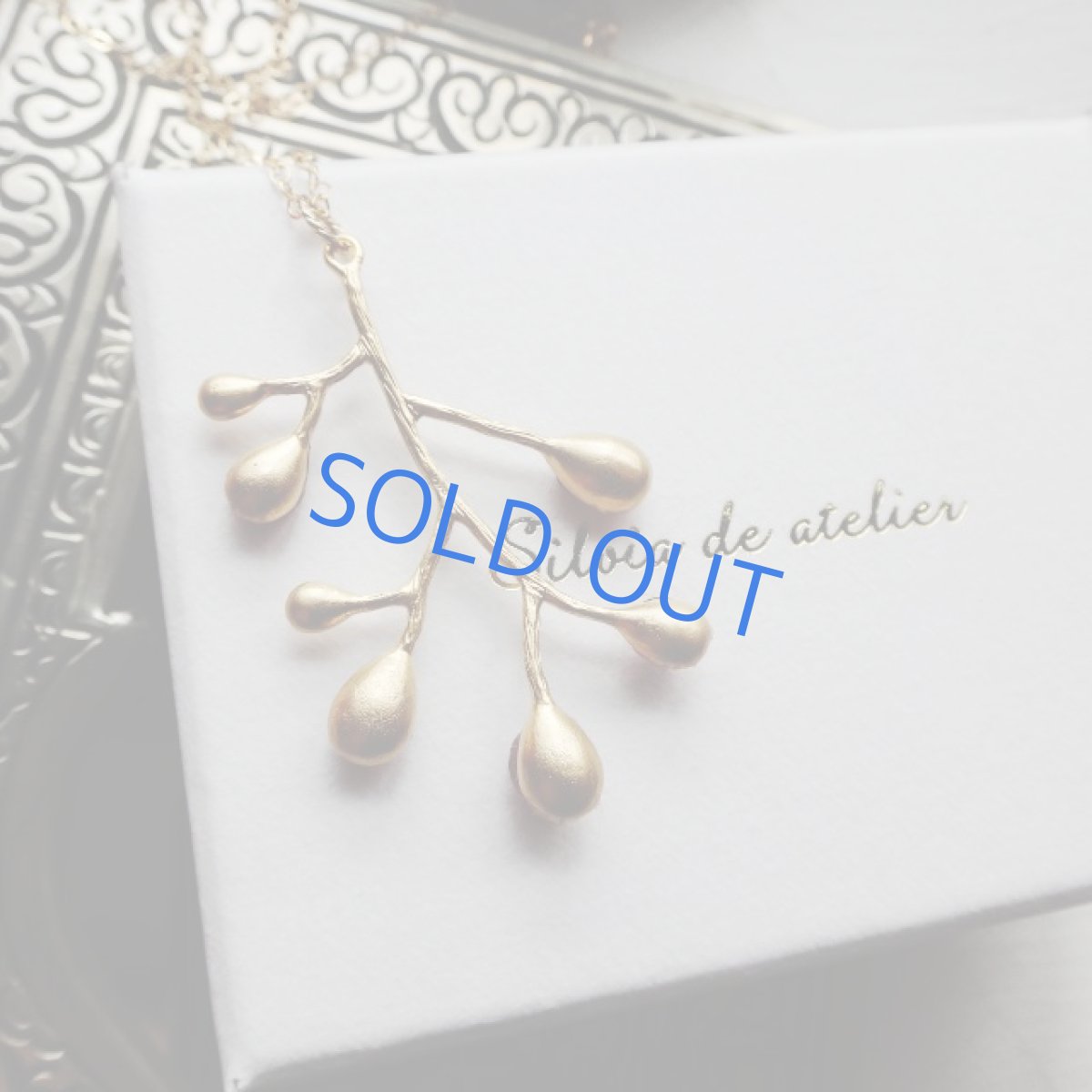 画像7: ガーネット 木の実チャーム 14kgfネックレス約50cm (7)