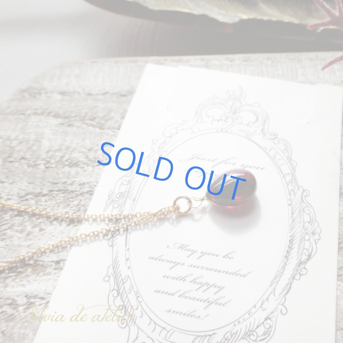 画像3: 大粒　ロードライトガーネット　スムースペアシェイプ　14kgfネックレス (3)