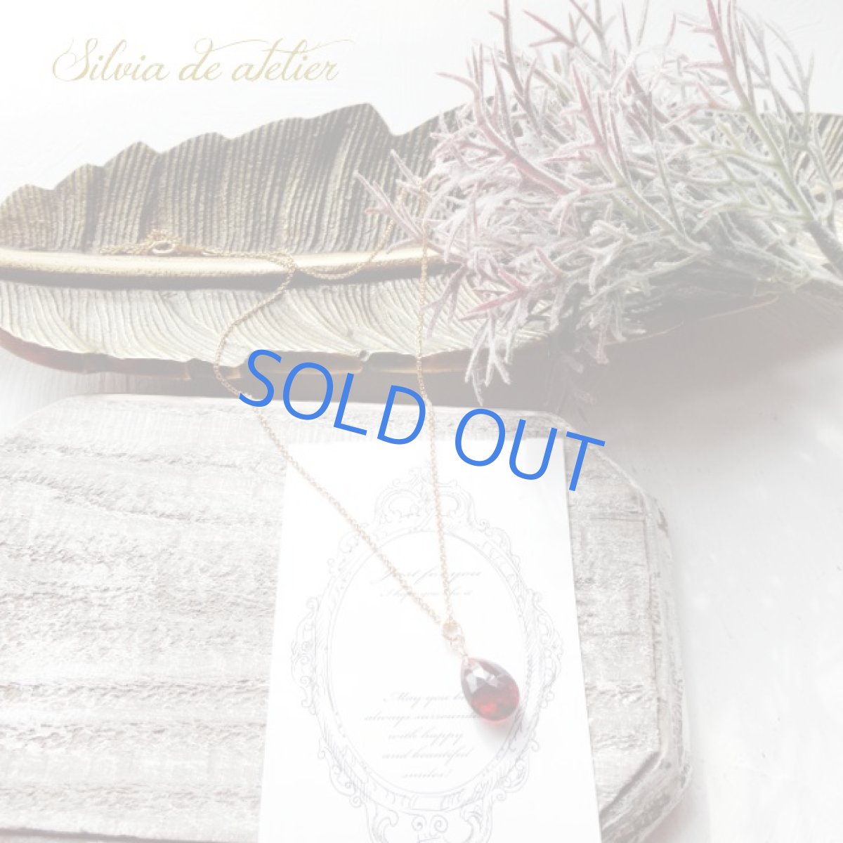 画像5: <残り1＞大粒　モザンビーク産ガーネット　ペアシェイプ　14kgfネックレス (5)