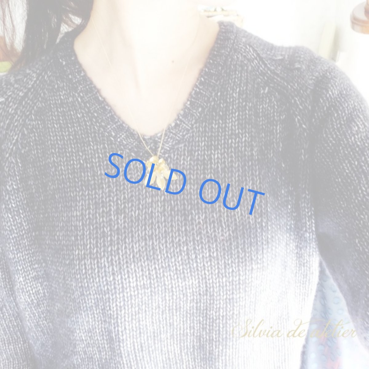 画像4: 1点もの　真鍮製リーフフラワー　ペンダントチャーム　14kgfネックレス約50cm (4)