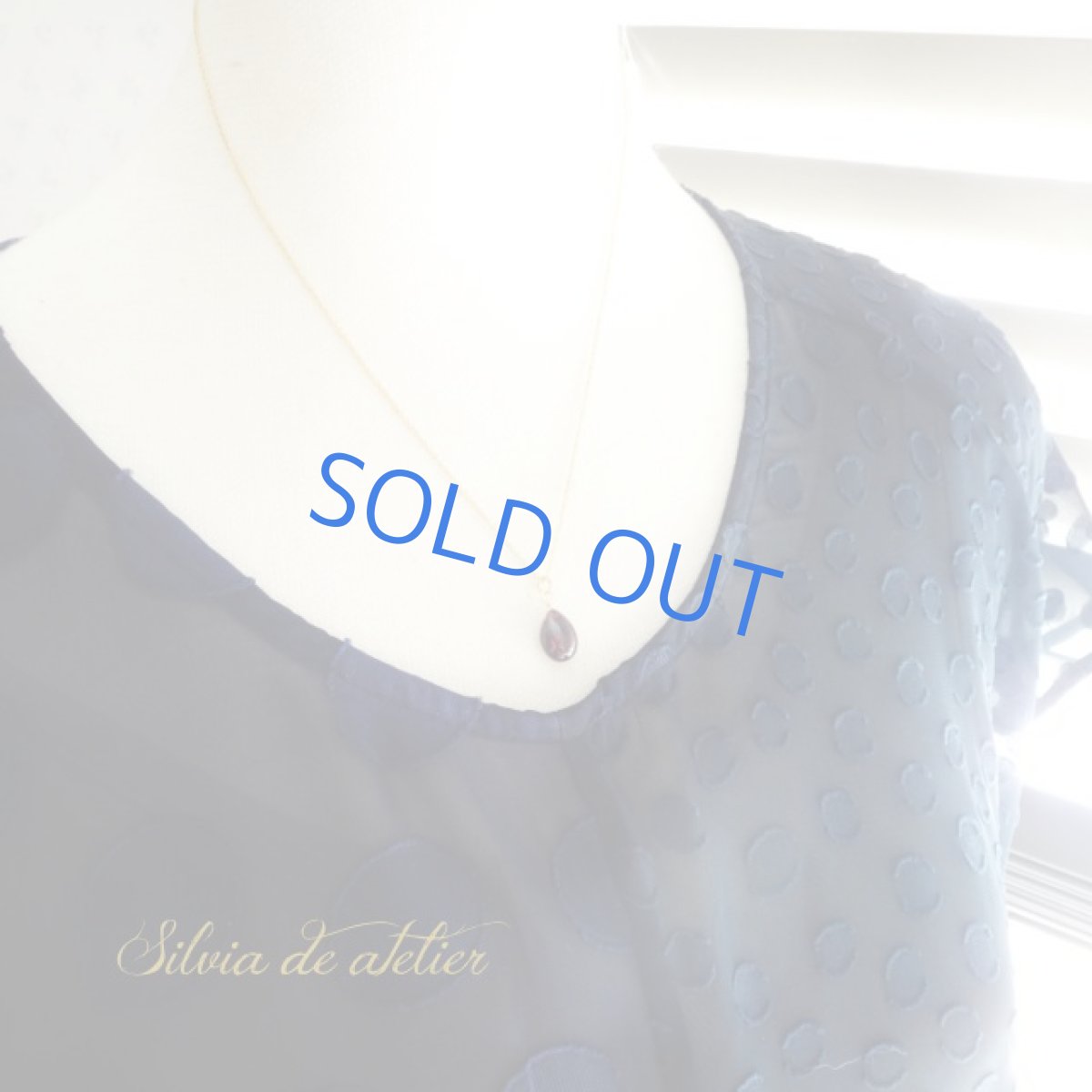 画像7: 大粒　ロードライトガーネット　スムースペアシェイプ　14kgfネックレス (7)