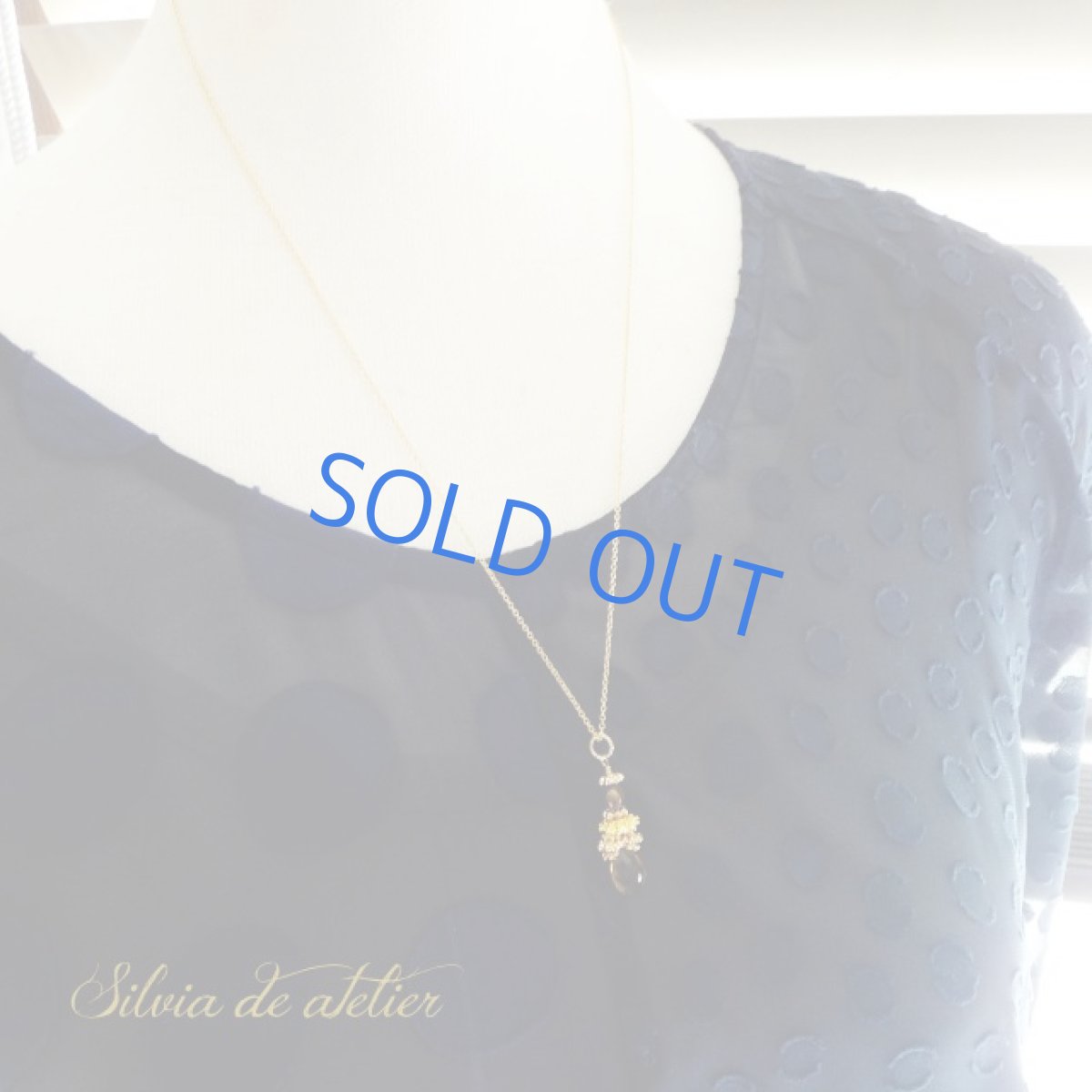 画像4: 1点もの　ビアクォーツチャーム　14kgfネックレス約50cm (4)