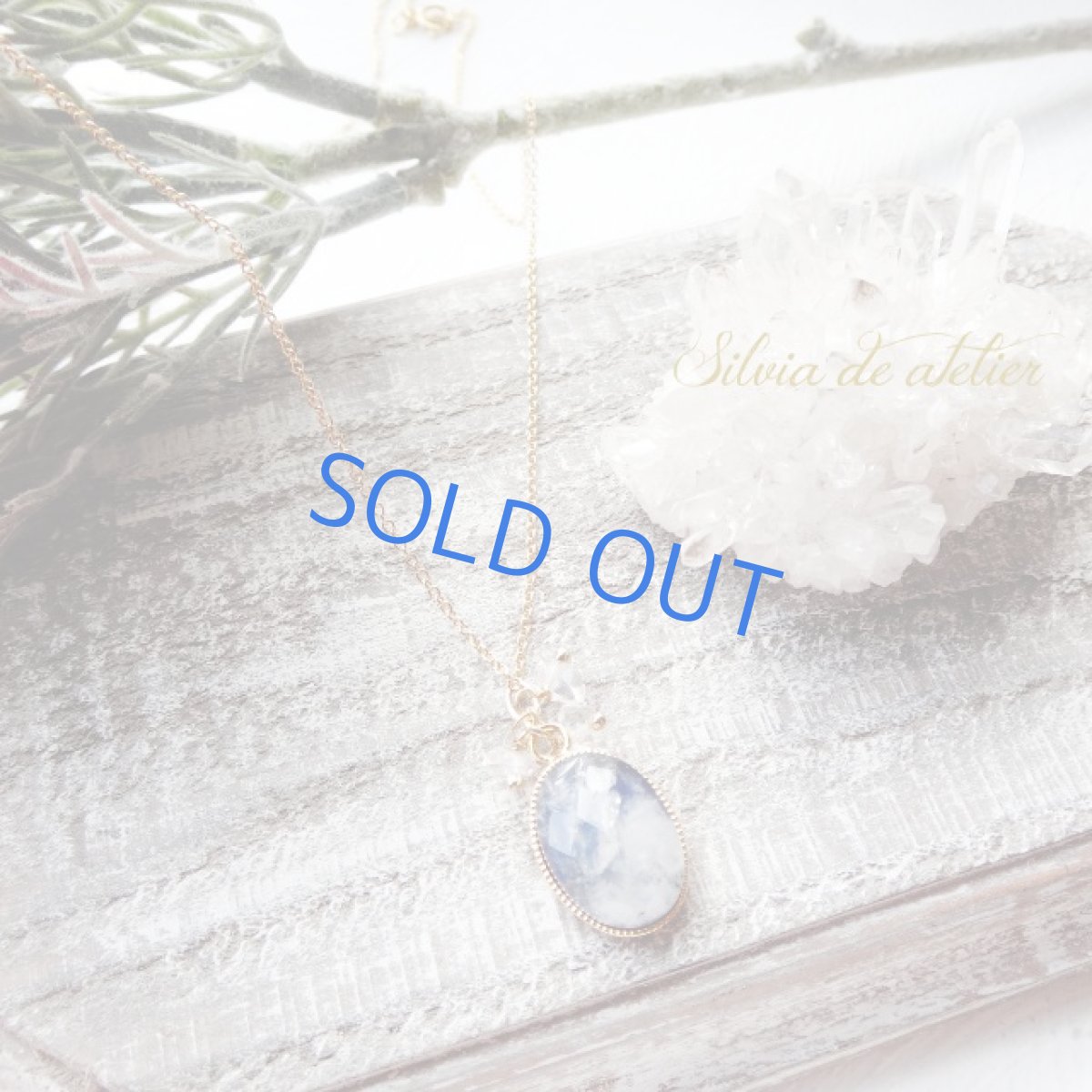 画像7: ヘマタイト＆レインボームーンストーン　カボション　14kgfネックレス約50cm (7)