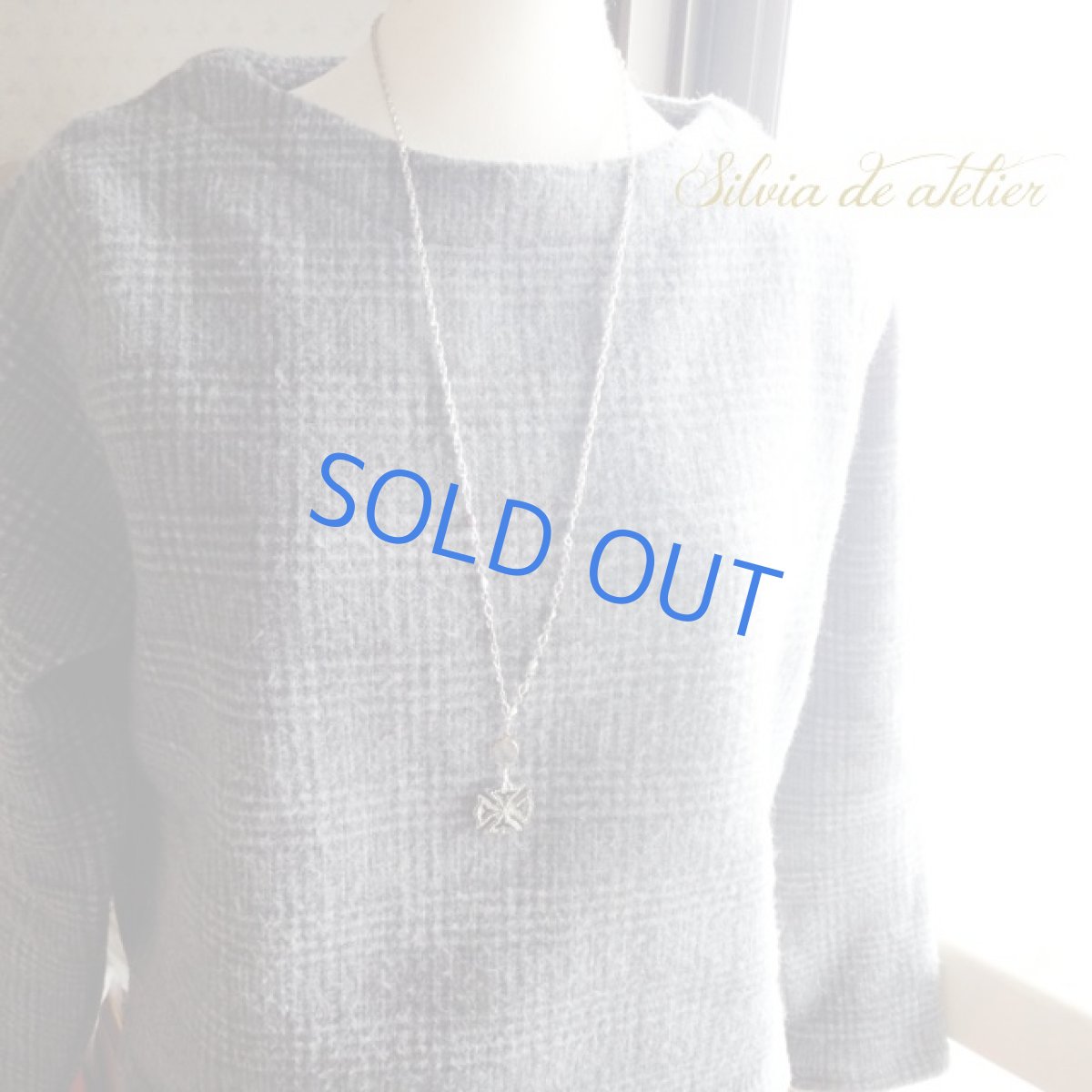 画像4: ゴシッククロスチャーム　ラブラドライト　シルバーネックレス (4)