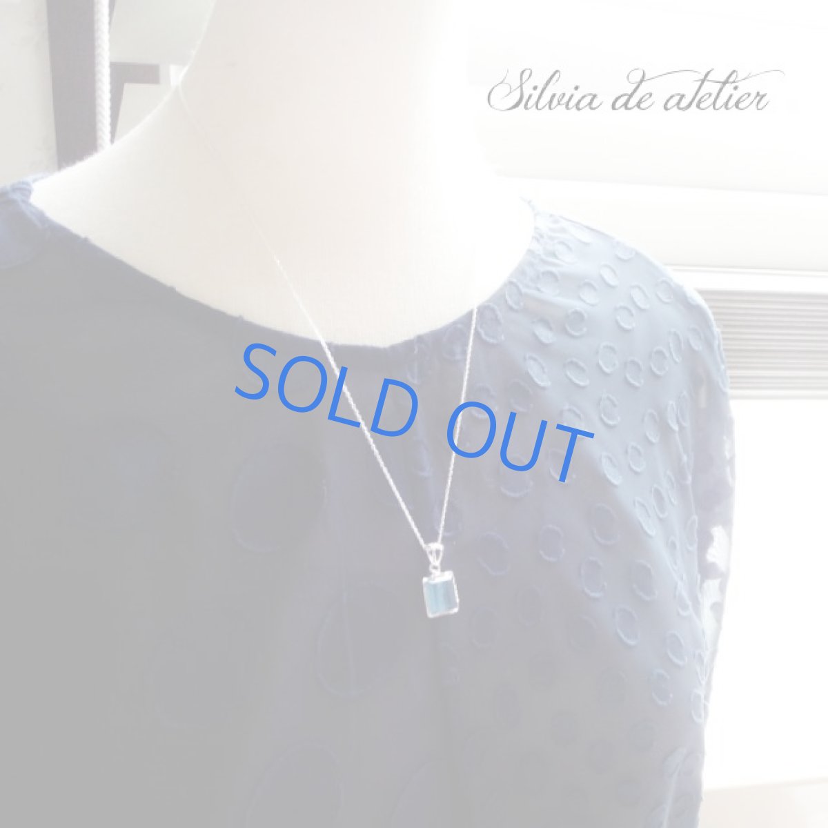 画像6: 1点もの　天然ブルーカルセドニー　ストライプ　　ネックレスsilver925　 (6)